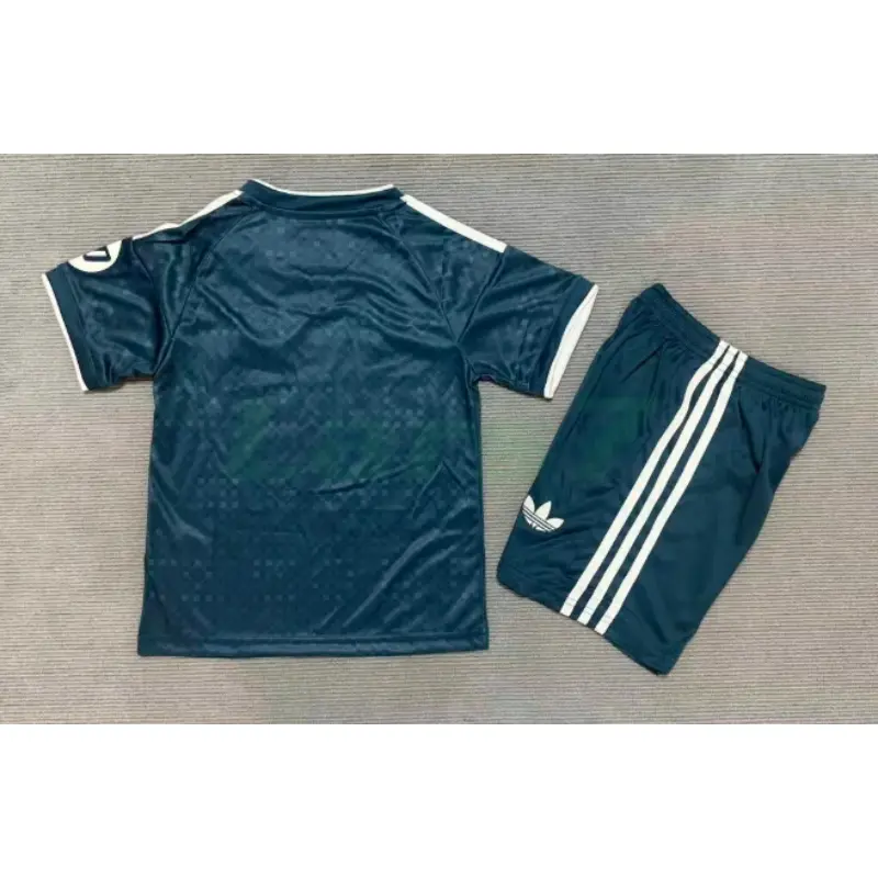 Camiseta Real Madrid 2ª Equipación 2026/2027 Verde Oscuro Niño Kit con Parche HP