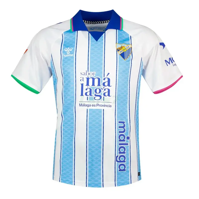 Camiseta Málaga CF 1ª Equipación 2026/2027 Azul/Blanco con Parche La Liga