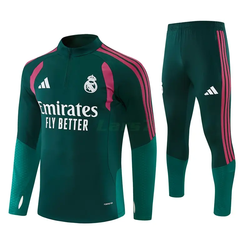 Sudadera De Entrenamiento Real Madrid 2026/2027 Verde Oscuro/Rosa