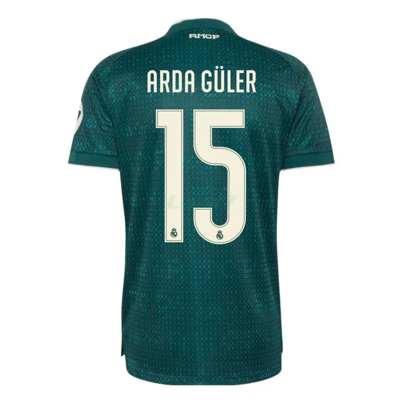 Camiseta ARDA GÜLER 15 Real Madrid 2ª Equipación 2026/2027 Verde Oscuro con Parche HP