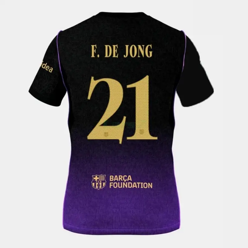 CamisetaF. DE JONG 21 Barcelona 2ª Equipación 2026/2027 Negro/Morado UCL