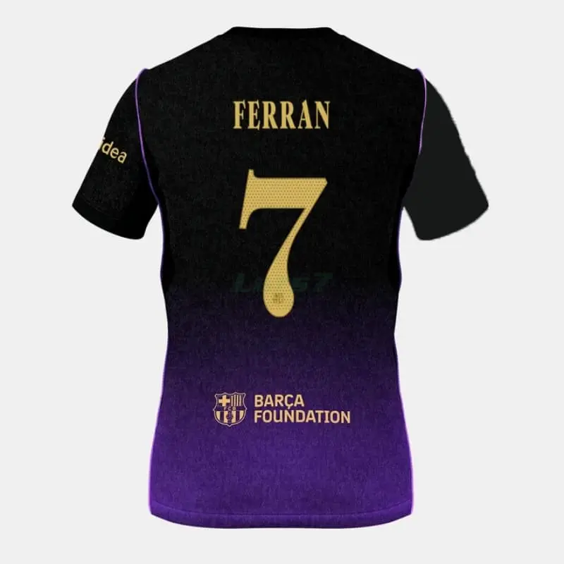 Camiseta FERRAN 7 Barcelona 2ª Equipación 2026/2027 Negro/Morado UCL