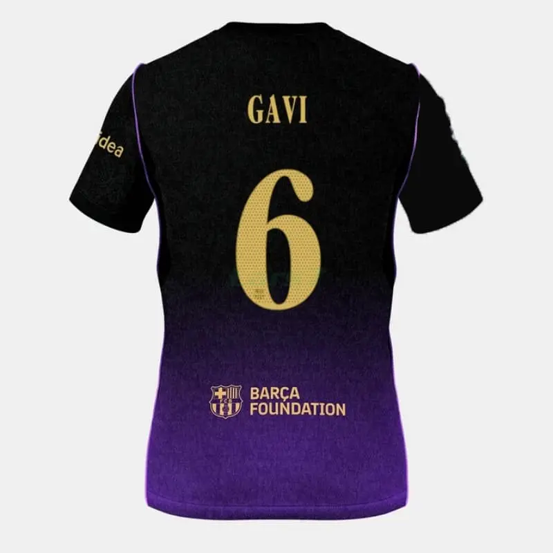 Camiseta GAVI 6 Barcelona 2ª Equipación 2026/2027 Negro/Morado UCL