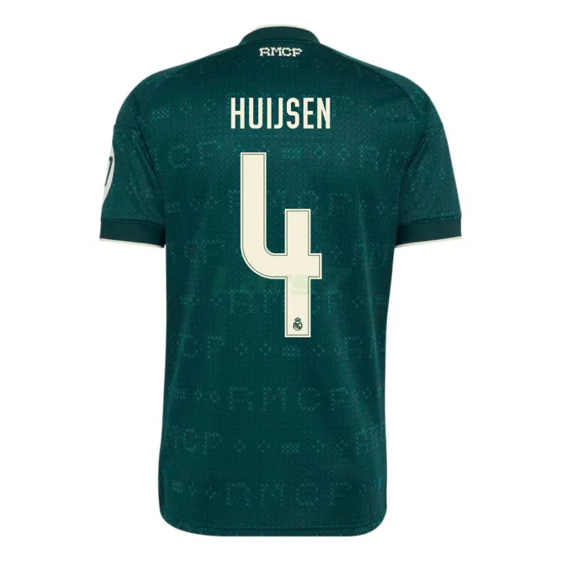 Camiseta HUIJSEN 4 Real Madrid 2ª Equipación 2026/2027 Verde Oscuro con Parche HP