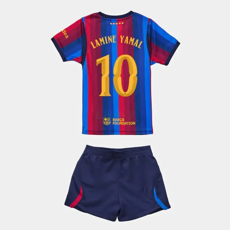 Camiseta LAMINE YAMAL 10 Barcelona 1ª Equipación 2026/2027 Rojo/Azul Niño Kit UCL