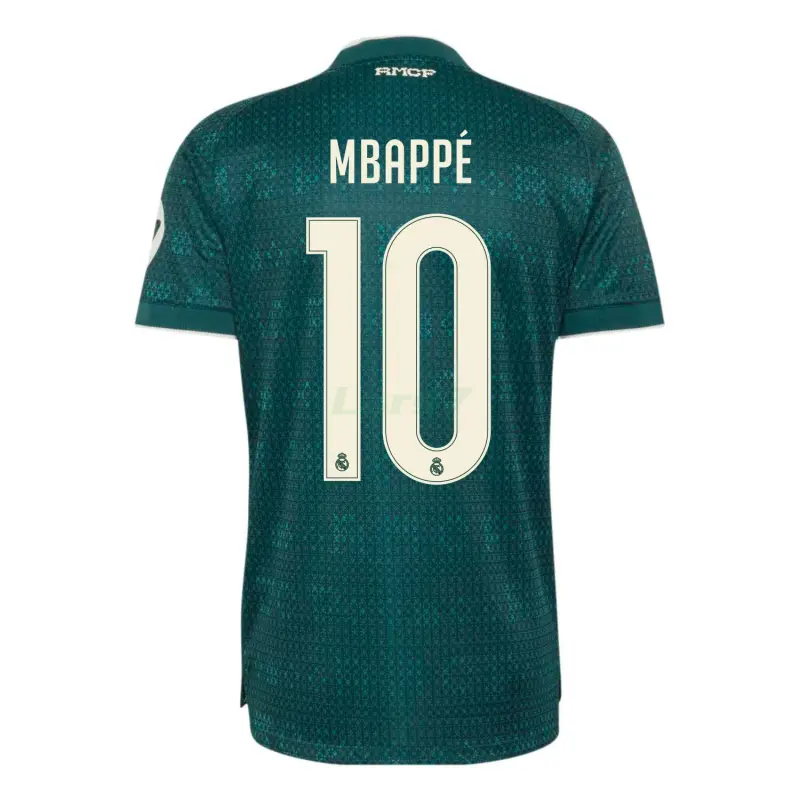 Camiseta MBAPPÉ 10 Real Madrid 2ª Equipación 2026/2027 Verde Oscuro con Parche HP