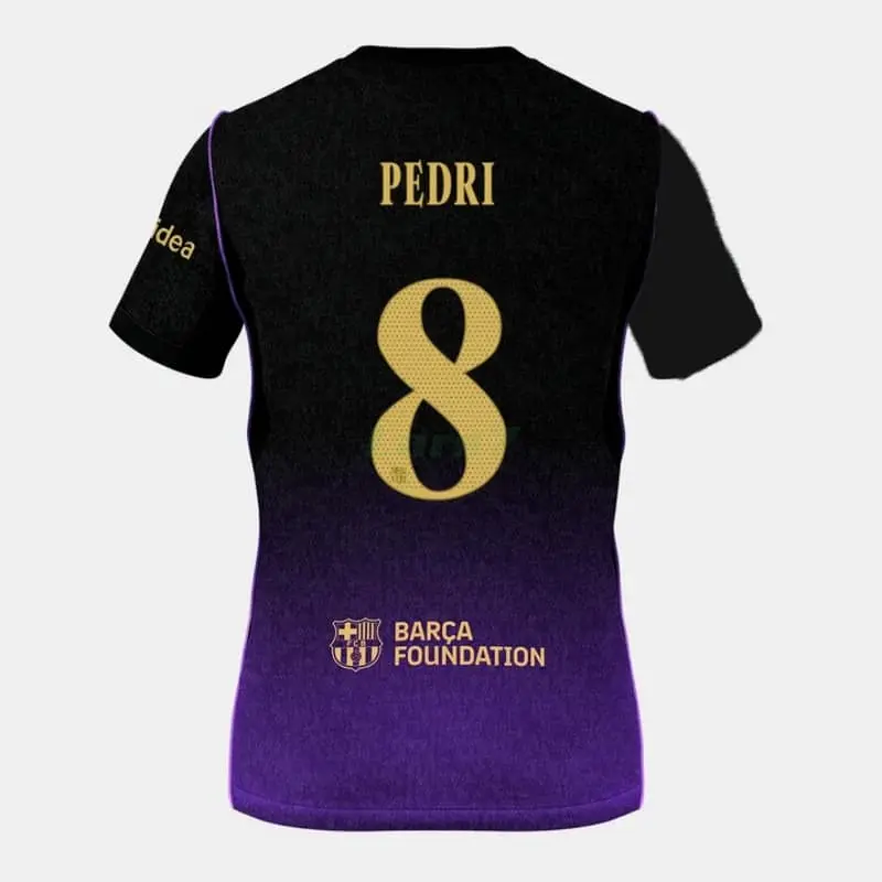 Camiseta PEDRI 8 Barcelona 2ª Equipación 2026/2027 Negro/Morado UCL