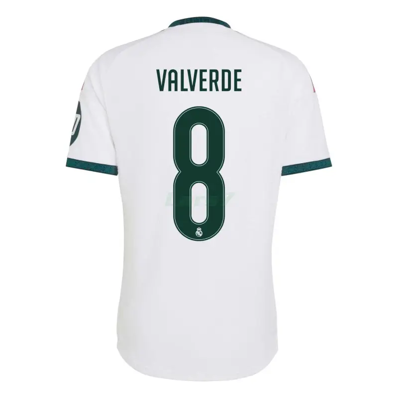 Camiseta VALVERDE 8 Real Madrid 1ª Equipación 2026/2027 Blanco con Parche HP