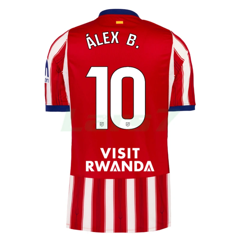 Camiseta ÁLEX B. 10 Atlético de Madrid 1ª Equipación 2026/2027 Rojo/Blanco La Liga