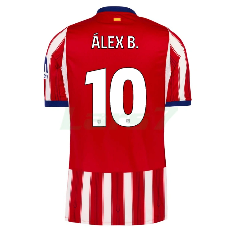 Camiseta ÁLEX B. 10 Atlético de Madrid 1ª Equipación 2026/2027 Rojo/Blanco UCL