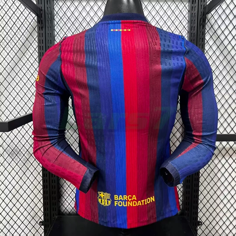 Camiseta Barcelona 1ª Equipación 2026/2027 ML Rojo/Azul (EDICIÓN JUGADOR)