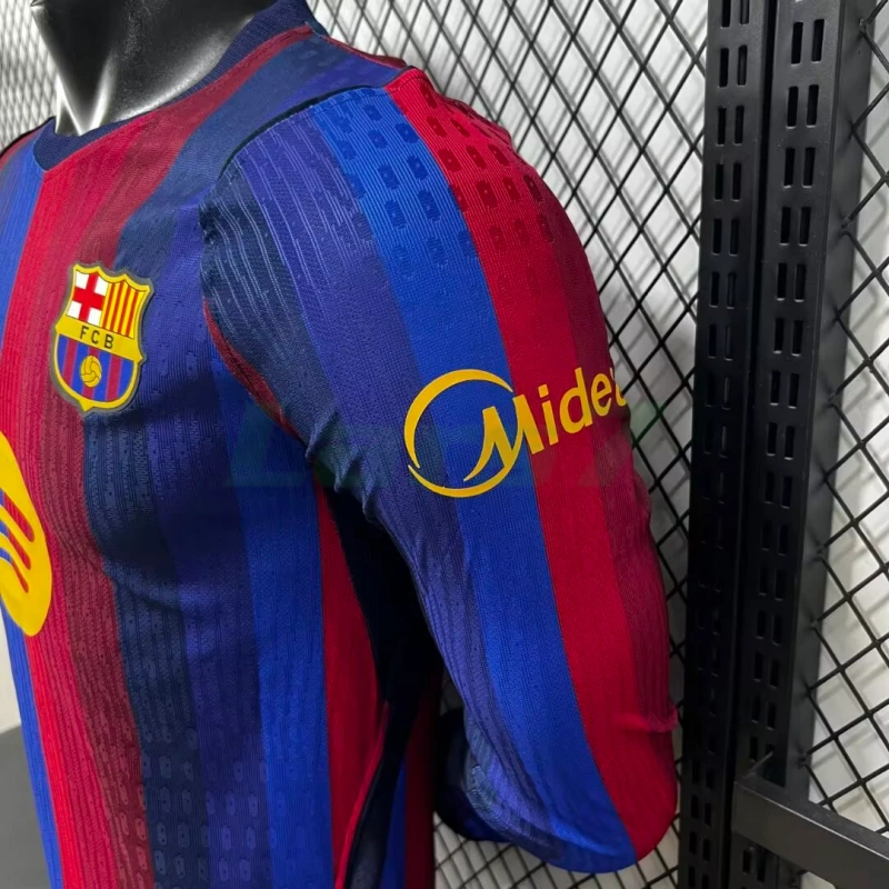 Camiseta Barcelona 1ª Equipación 2026/2027 ML Rojo/Azul (EDICIÓN JUGADOR)