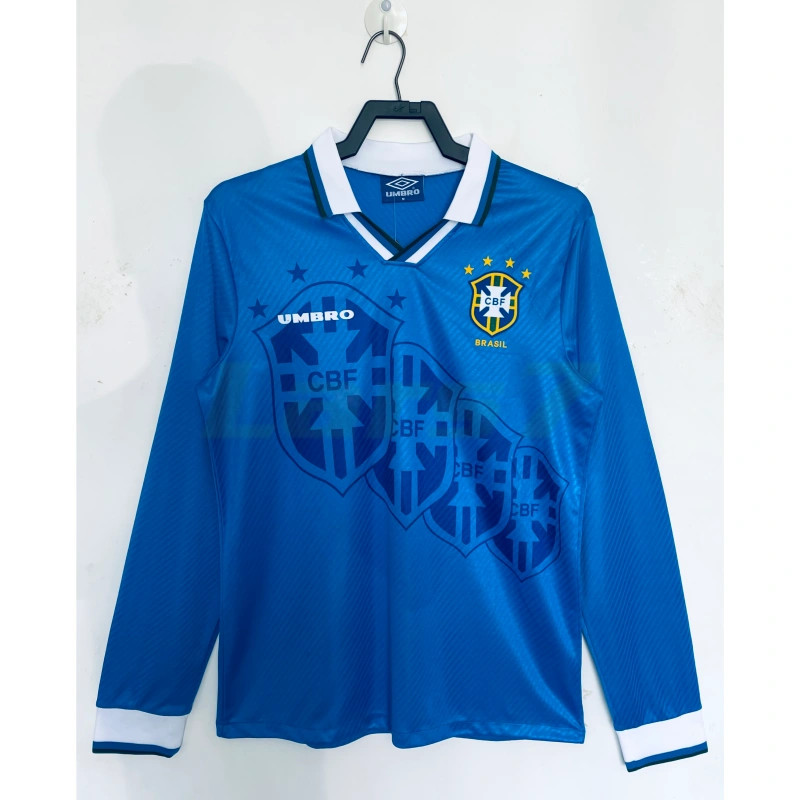 Camiseta Brasil 2ª Equipación Retro 1996 ML Azul