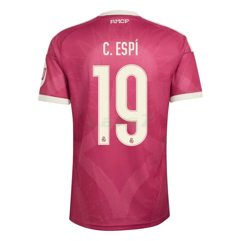 Camiseta C. ESPÍ 19 Real Madrid 3ª Equipación 2026/2027 Rosa con Parche HP