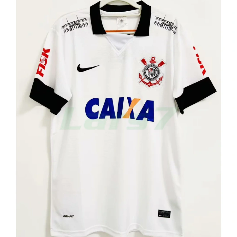 Camiseta Corinthians 1ª Equipación Retro 2013/2014 Blanco