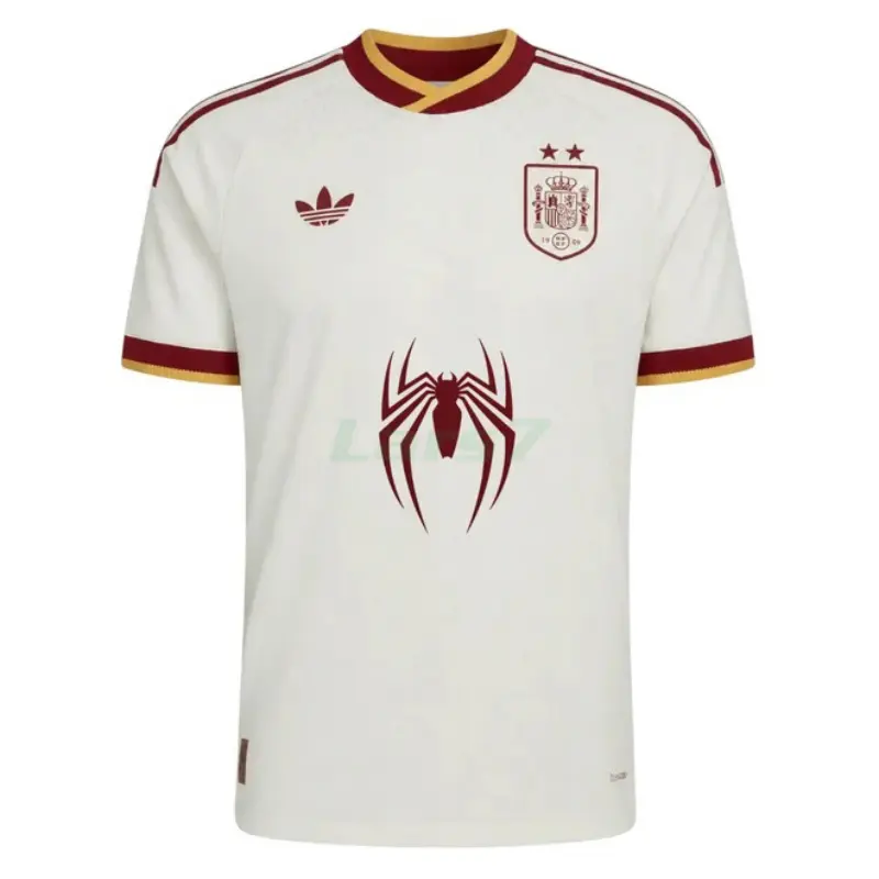 Camiseta España Mundial 2026 x Spiderman 2ª Equipación Blanco 2 Estrellas