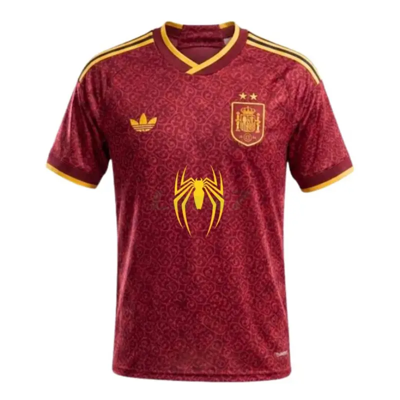 Camiseta España Mundial 2026 x Spiderman Rojo 2 Estrellas