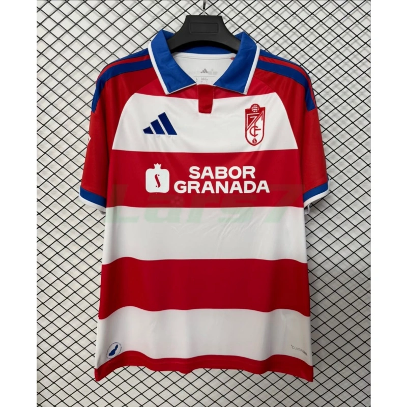 Camiseta Granada 1ª Equipación 2026/2027 Rojo/Blanco con Parche La Liga