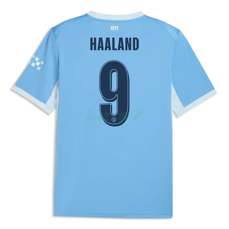 Camiseta HAALAND 9 Manchester City 1ª Equipación 2026/2027 Azul/Blanco UCL