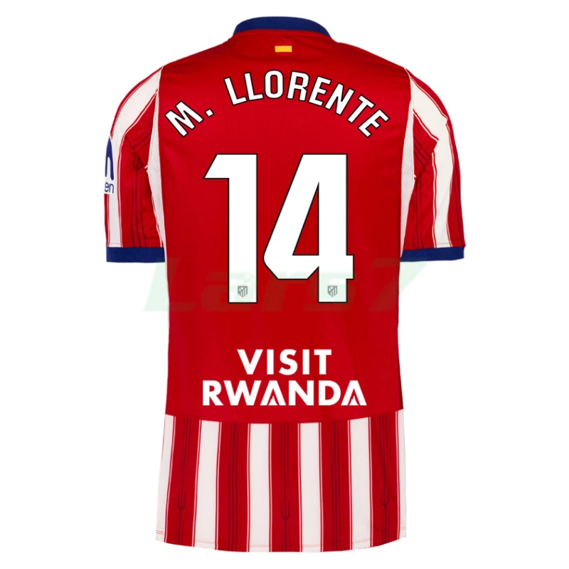 Camiseta M. LLORENTE 14 Atlético de Madrid 1ª Equipación 2026/2027 Rojo/Blanco La Liga