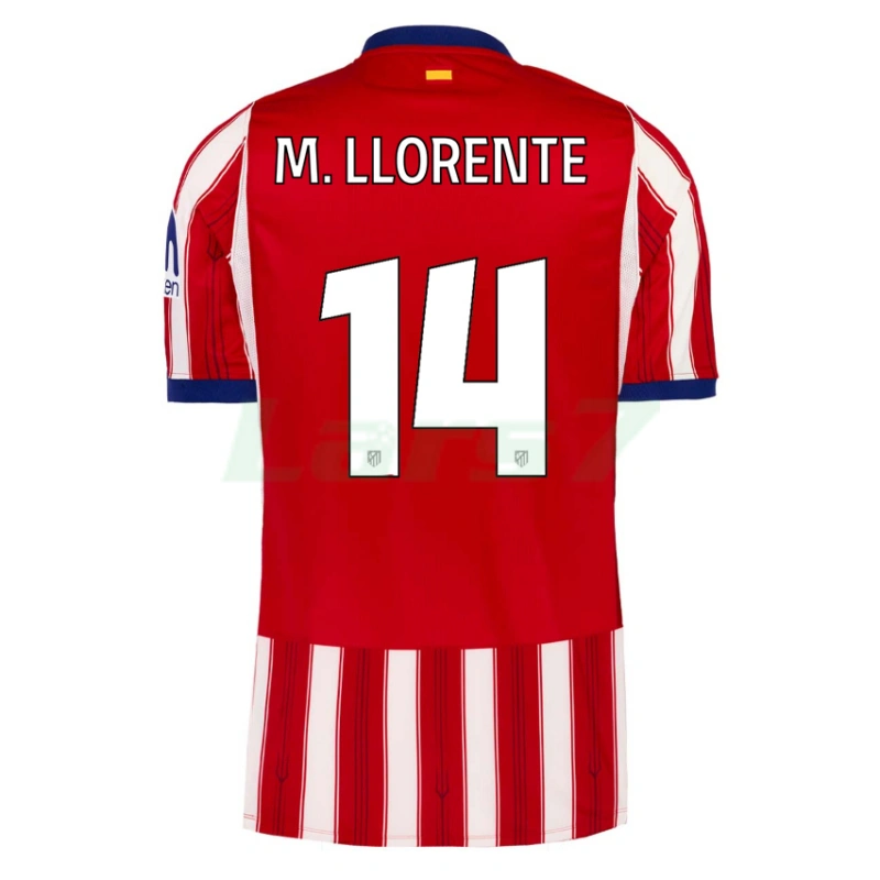 Camiseta M. LLORENTE 14 Atlético de Madrid 1ª Equipación 2026/2027 Rojo/Blanco UCL