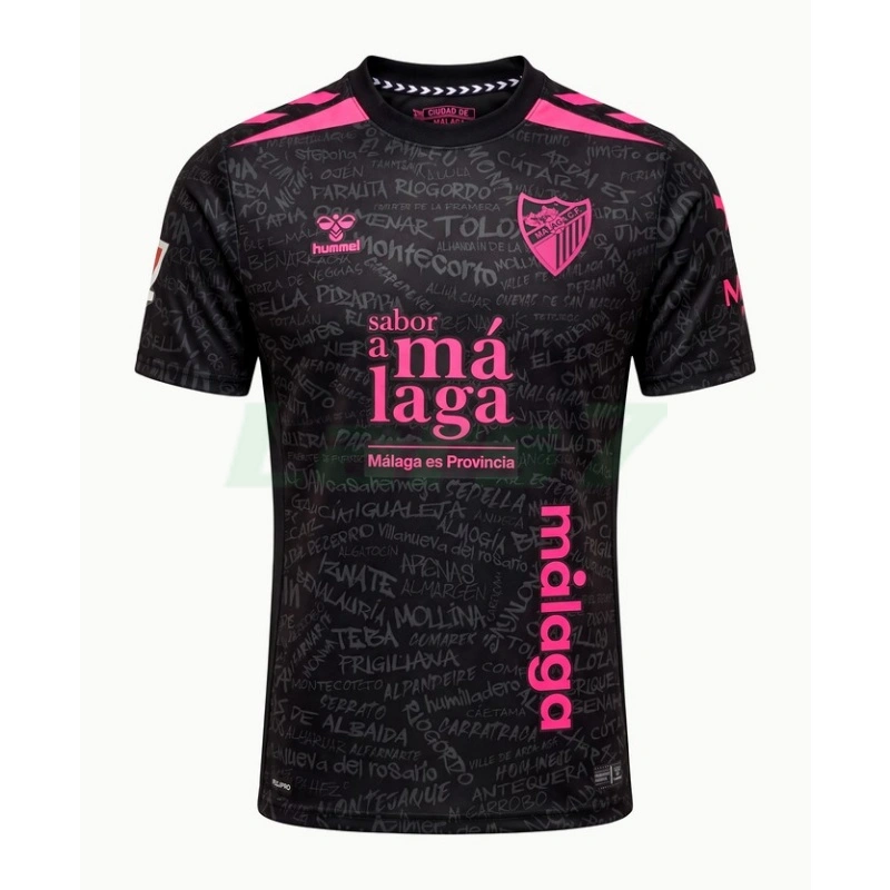 Camiseta Málaga CF 3ª Equipación 2026/2027 Negro con Parche La Liga