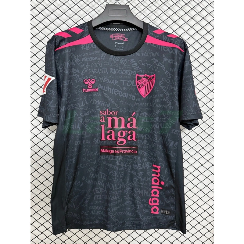 Camiseta Málaga CF 3ª Equipación 2026/2027 Negro con Parche La Liga