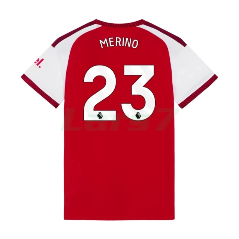 Camiseta MERINO 23 Arsenal 1ª Equipación 2026/2027 Rojo/Blanco Premier League