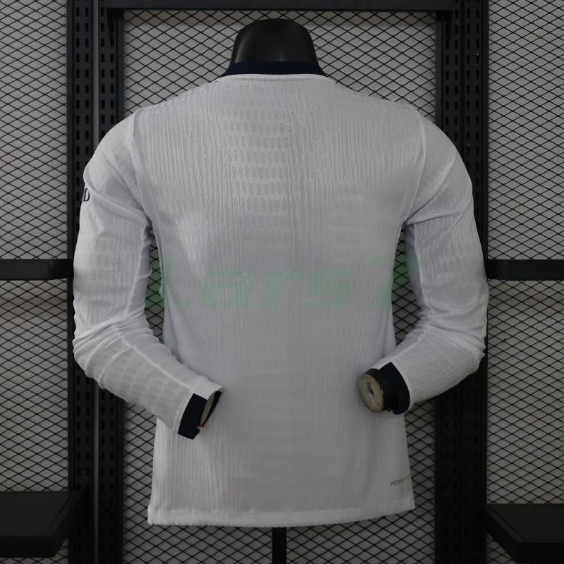 Camiseta PSG 2ª Equipación 2026/2027 ML Blanco con Dos Estrellas (EDICIÓN JUGADOR)