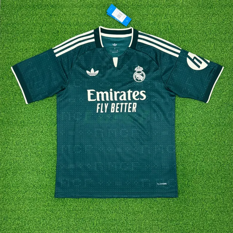 Camiseta Real Madrid 2ª Equipación 2026/2027 Verde Oscuro con Parche HP