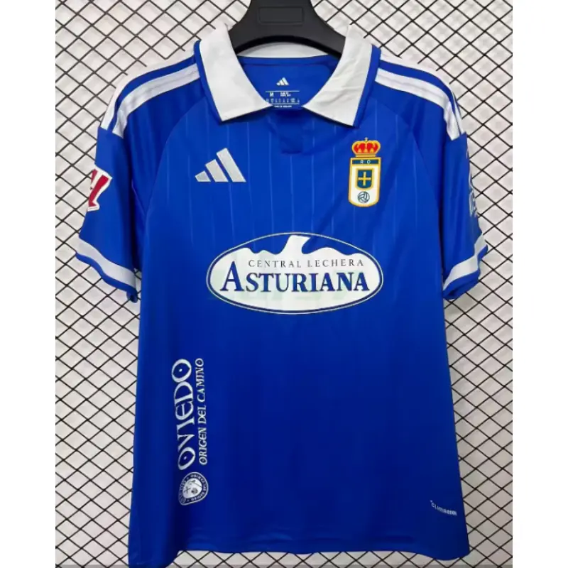 Camiseta Real Oviedo 1ª Equipación 2026/2027 Azul con Parche La Liga