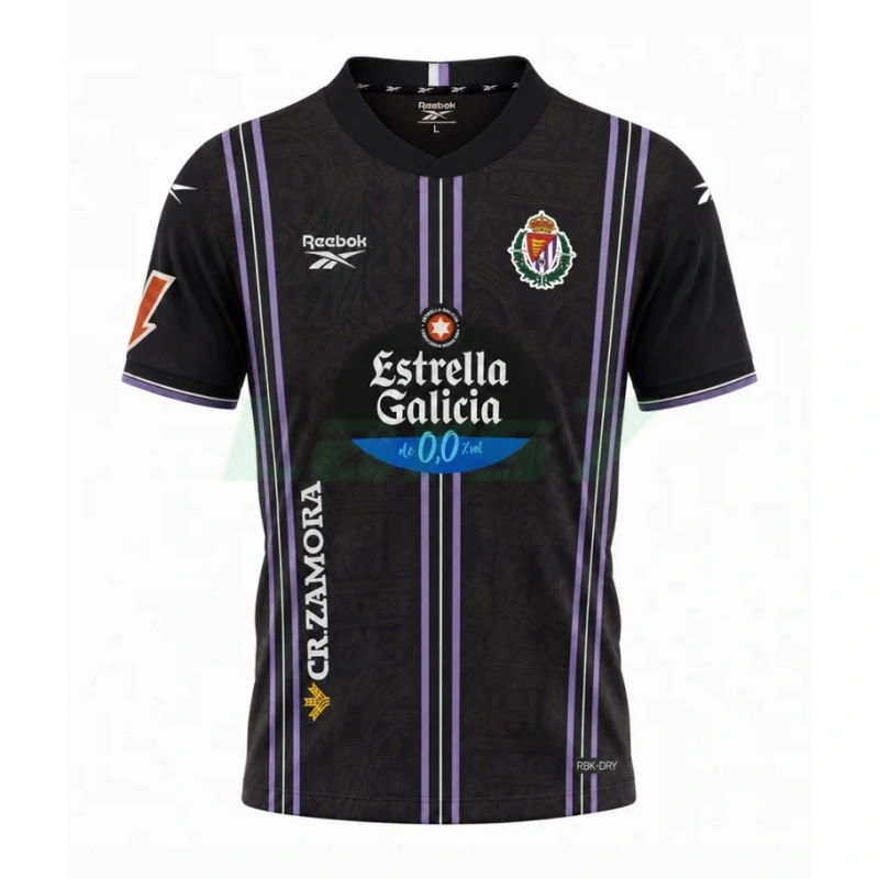 Camiseta Real Valladolid 2ª Equipación 2026/2027 Negro con Parche La Liga