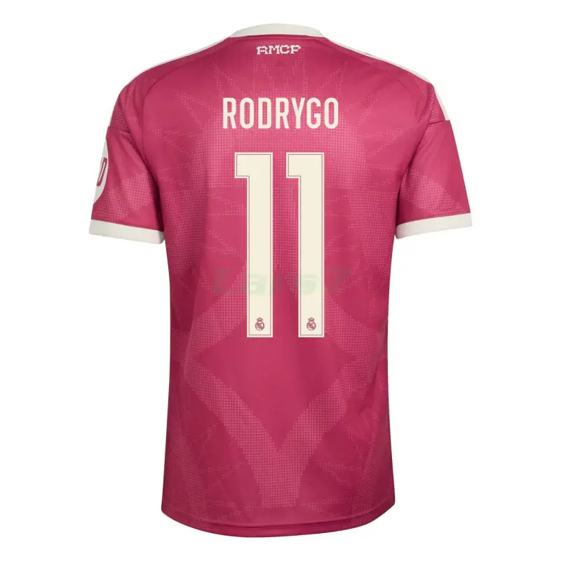 Camiseta RODRYGO 11 Real Madrid 3ª Equipación 2026/2027 Rosa con Parche HP