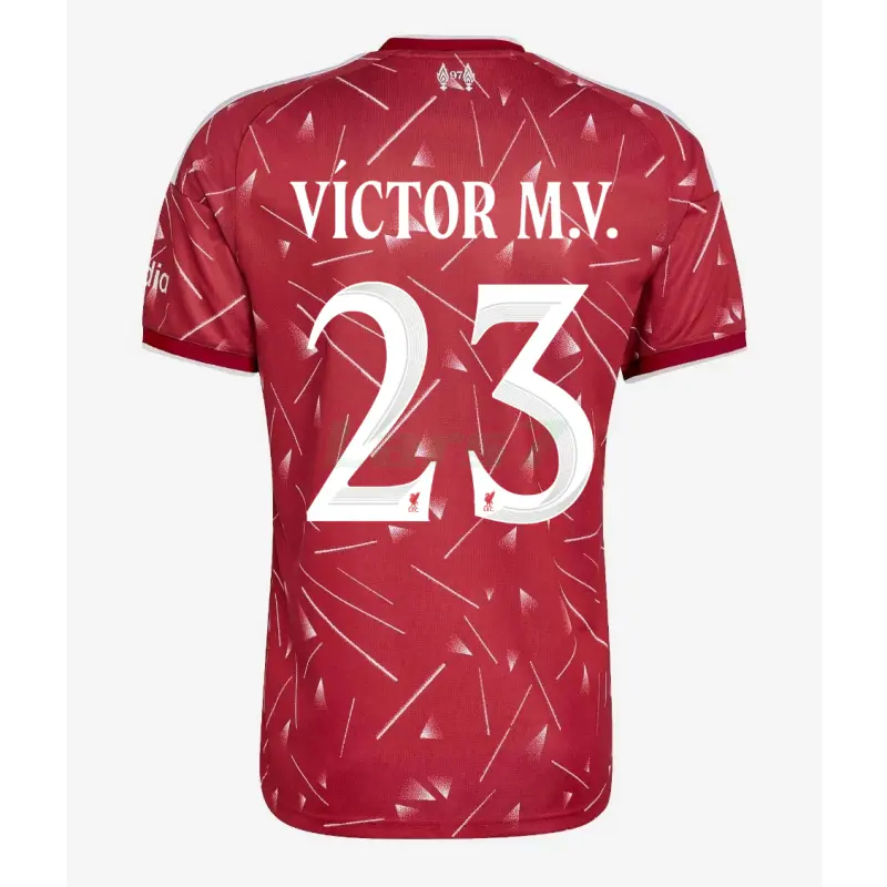 Camiseta VÍCTOR M.V. 23 Liverpool 1ª Equipación 2026/2027 Rojo UCL