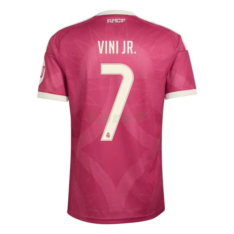 Camiseta VINI JR. 7 Real Madrid 3ª Equipación 2026/2027 Rosa con Parche HP
