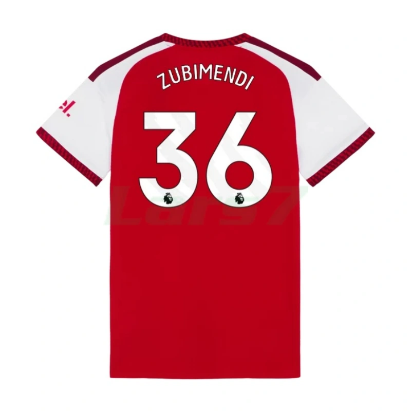 Camiseta ZUBIMENDI 36 Arsenal 1ª Equipación 2026/2027 Rojo/Blanco UCL