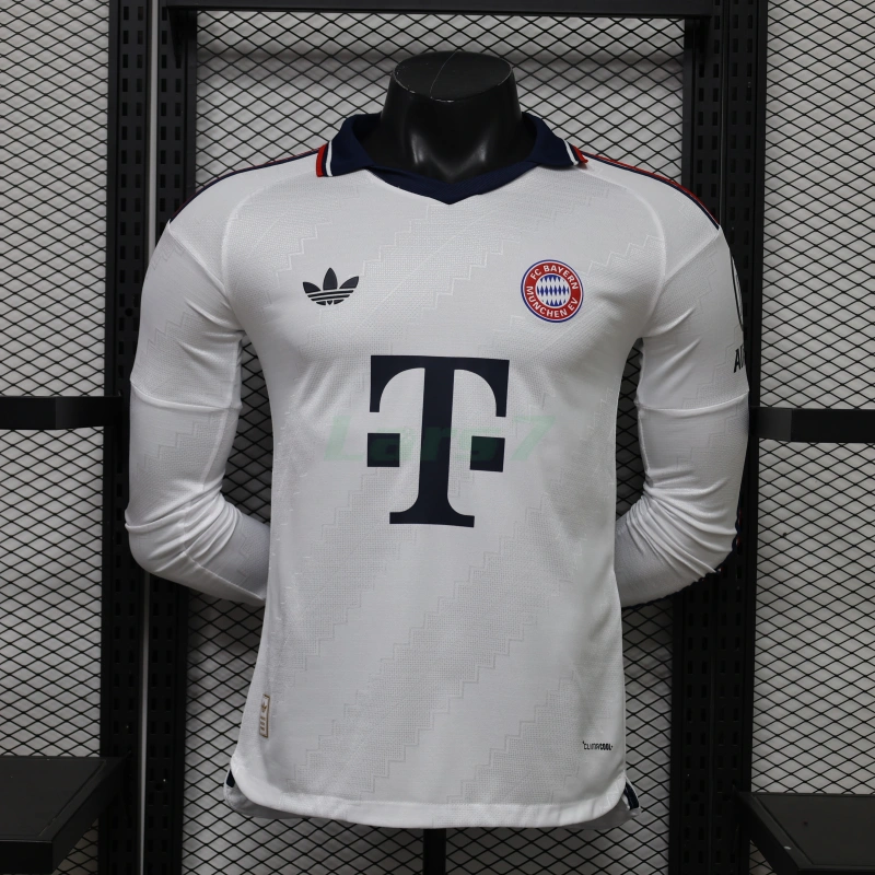 Camiseta Bayern Múnich 2ª Equipación 2026/2027 ML Blanco (EDICIÓN JUGADOR)