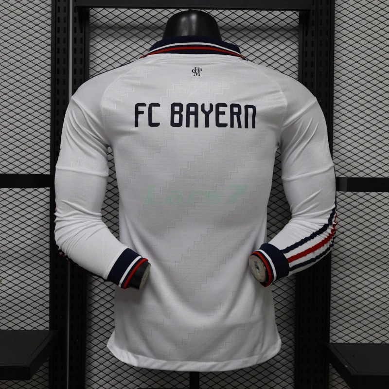 Camiseta Bayern Múnich 2ª Equipación 2026/2027 ML Blanco (EDICIÓN JUGADOR)
