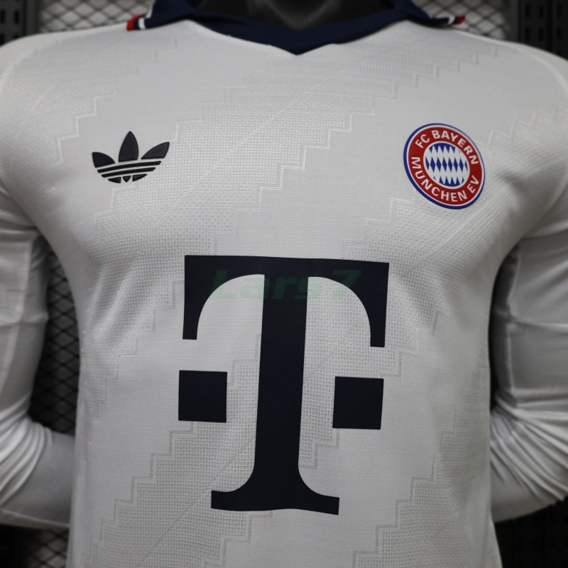Camiseta Bayern Múnich 2ª Equipación 2026/2027 ML Blanco (EDICIÓN JUGADOR)