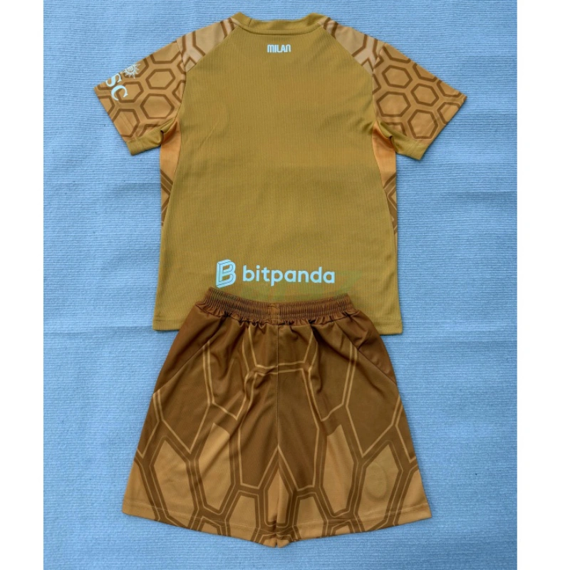 Camiseta de Portero AC Milan 1ª Equipación 2026/2027 Oro Niño Kit