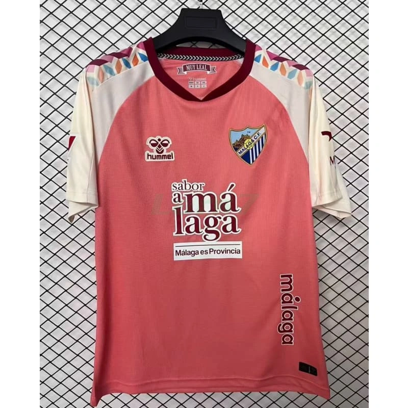 Camiseta Málaga CF 2ª Equipación 2026/2027 Rosa con Parche La Liga