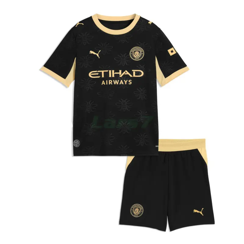 Camiseta Manchester City 2ª Equipación 20262027 Negro Niño Kit