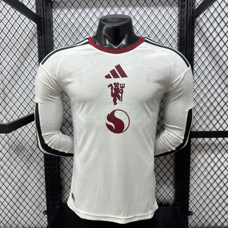 Camiseta Manchester United 3ª Equipación 2026/2027 ML Blanco (EDICIÓN JUGADOR)