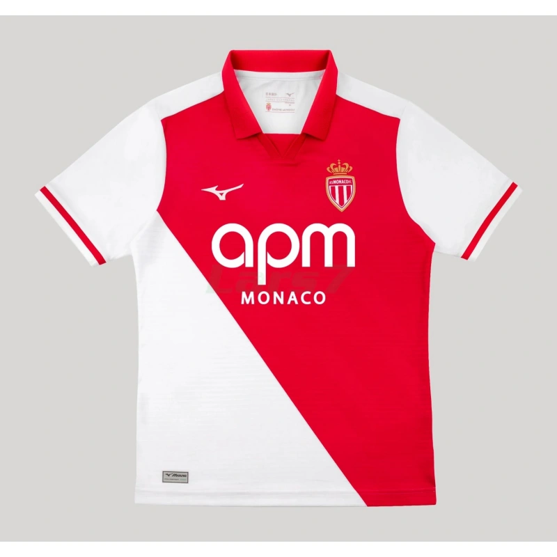 Camiseta Mónaco 1ª Equipación 2026/2027 Rojo/Blanco