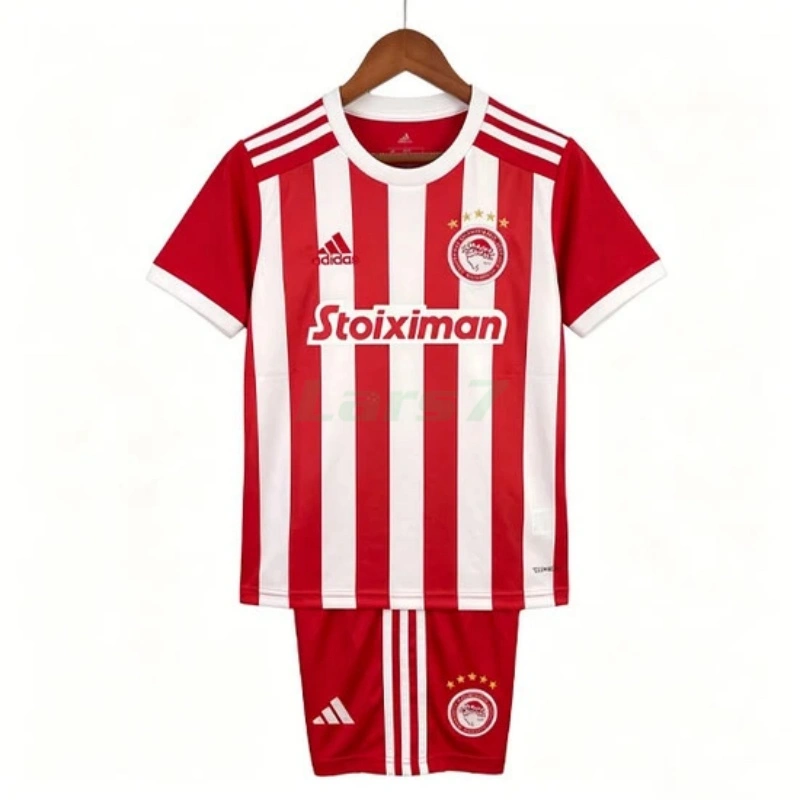 Camiseta Olympiakos 1ª Equipación 2026/2027 Rojo/Blanco Niño Kit