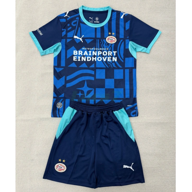Camiseta PSV Eindhoven 4ª Equipación 2026/2027 Azul Niño Kit