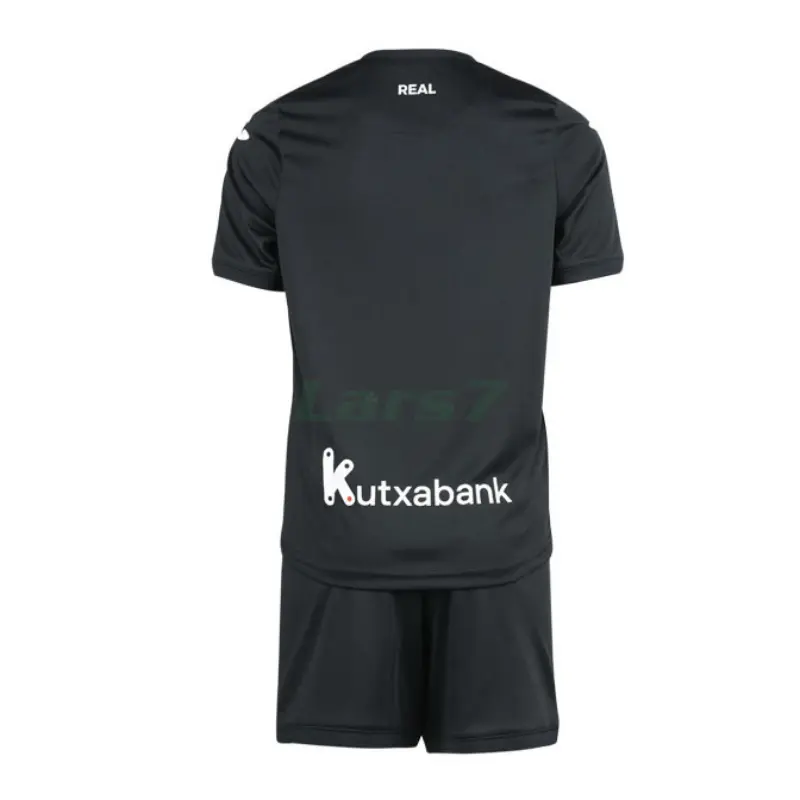 Camiseta Real Sociedad 2ª Equipación 2026/2027 Negro Niño Kit con Parche La Liga