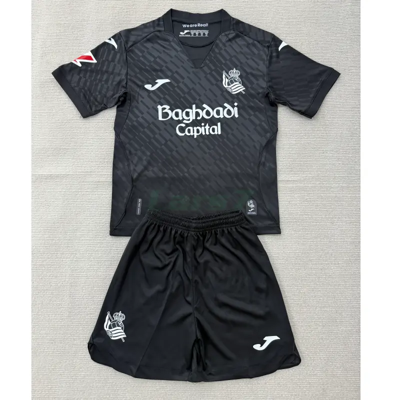 Camiseta Real Sociedad 2ª Equipación 2026/2027 Negro con Parche La Liga