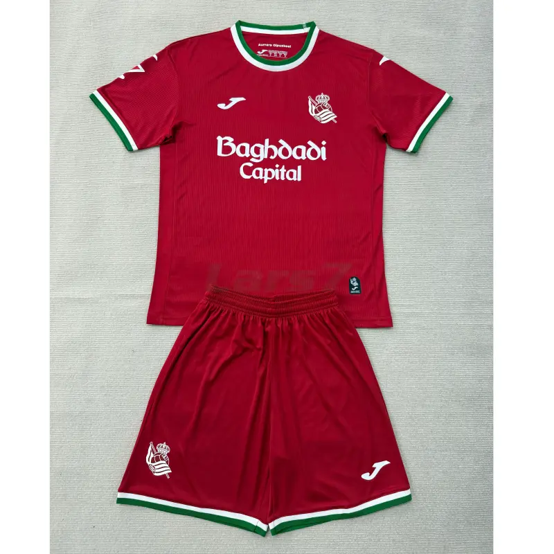 Camiseta Real Sociedad 3ª Equipación 2026/2027 Rojo Niño Kit con Parche La Liga