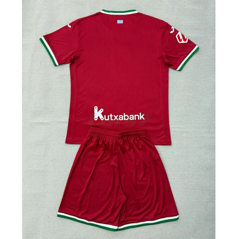 Camiseta Real Sociedad 3ª Equipación 2026/2027 Rojo Niño Kit con Parche La Liga